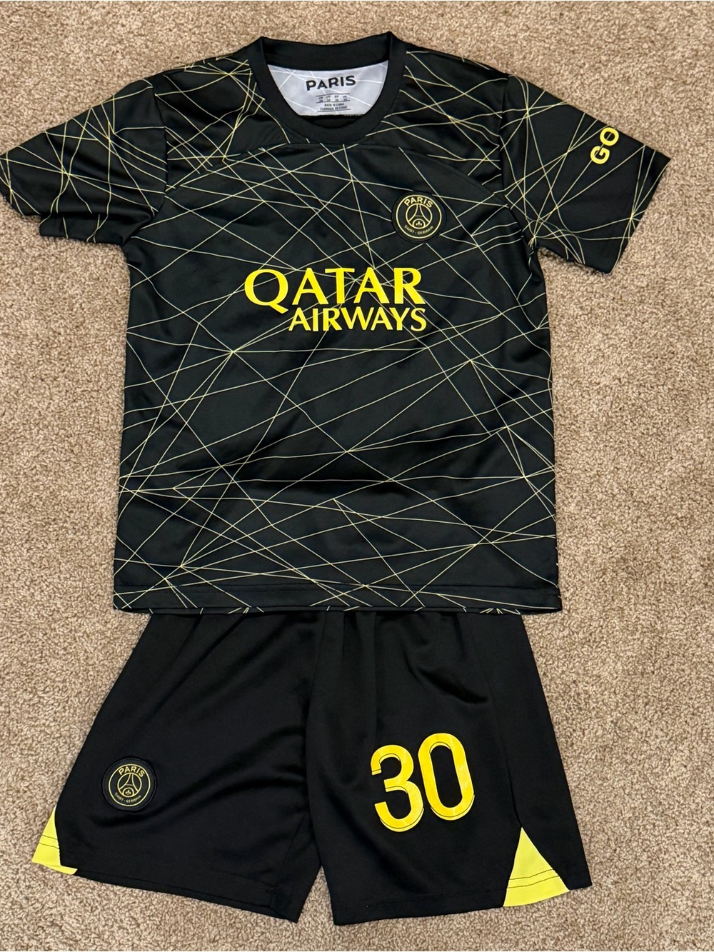 MESSI - PSG Paris Saint-Germain #30 Soccer Kit Set, Youth Size M